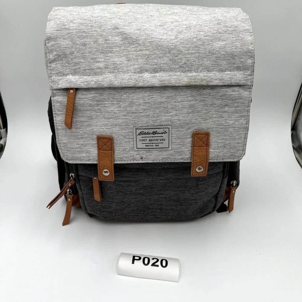 Eddie Bauer Cascade Backpack Wolf Slate Gray First Adventure Diaper Bag FLAWED